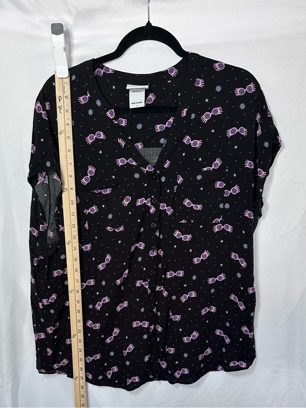 Torrid 1 (14/16) Harry Potter Luna Lovegood Button Up Challis Top Shirt - Picture 2 of 9